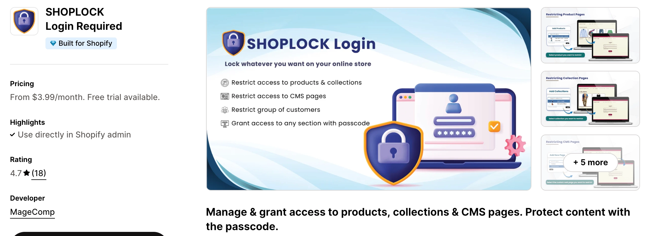 SHOPLOCK Login Required
